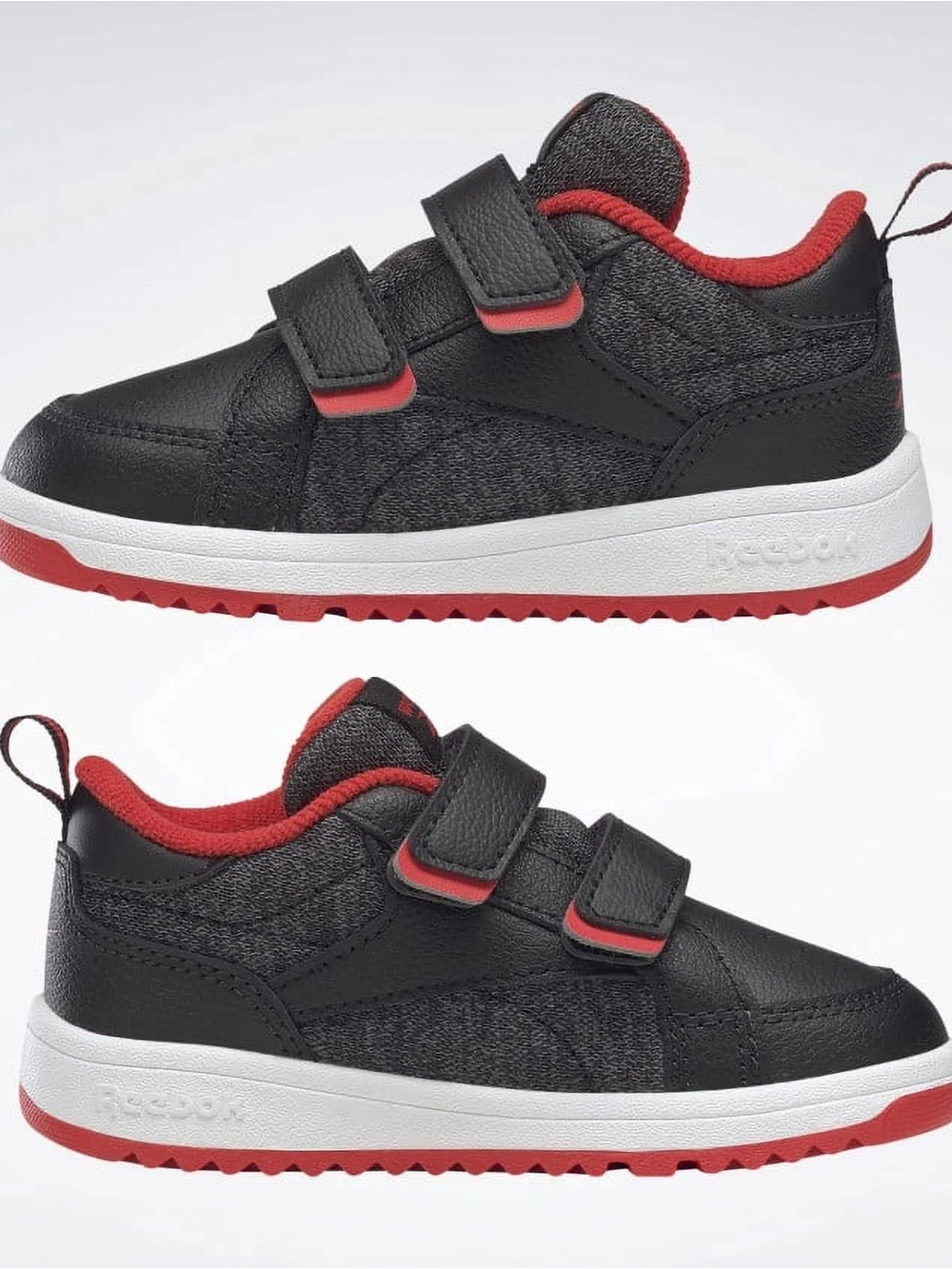 Reebok Weebok Toddler/ Little Kids Black and Red Velcro Sneakers